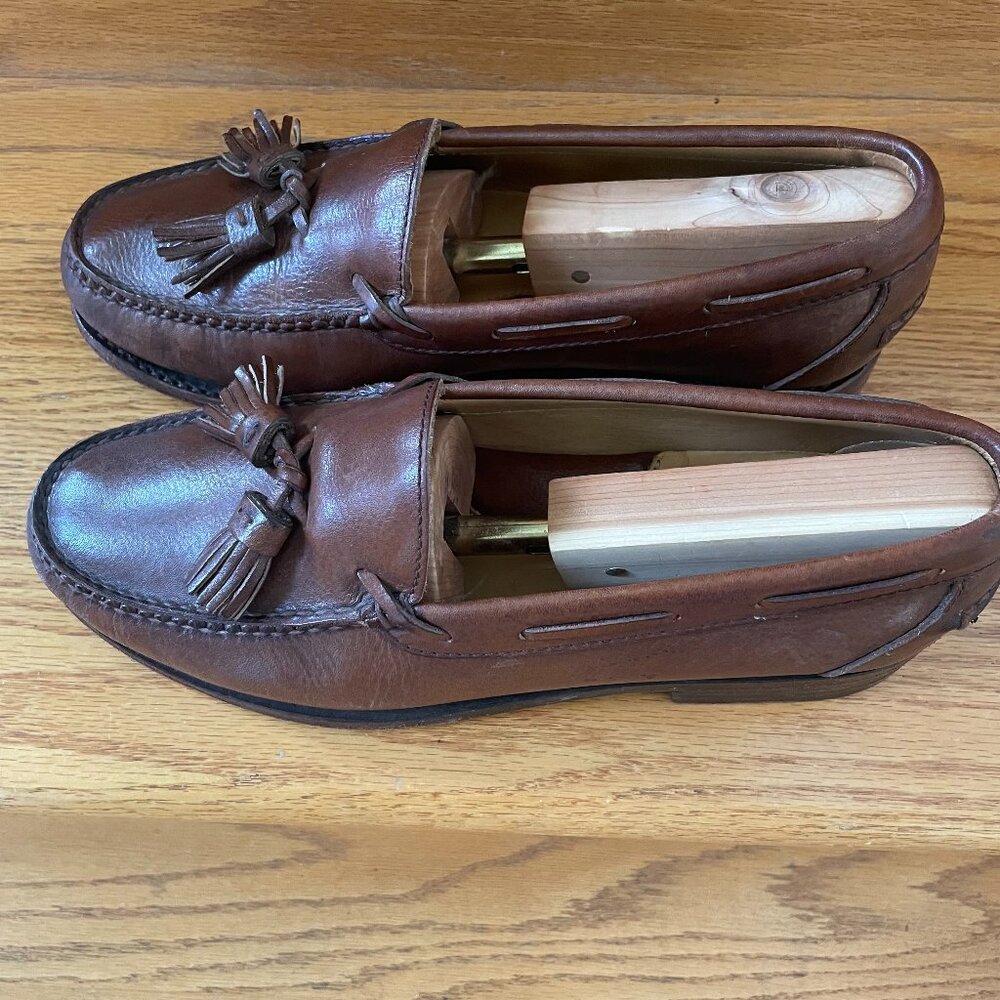 Polo Ralph Lauren brown leather tassel loafers SZ 8.5